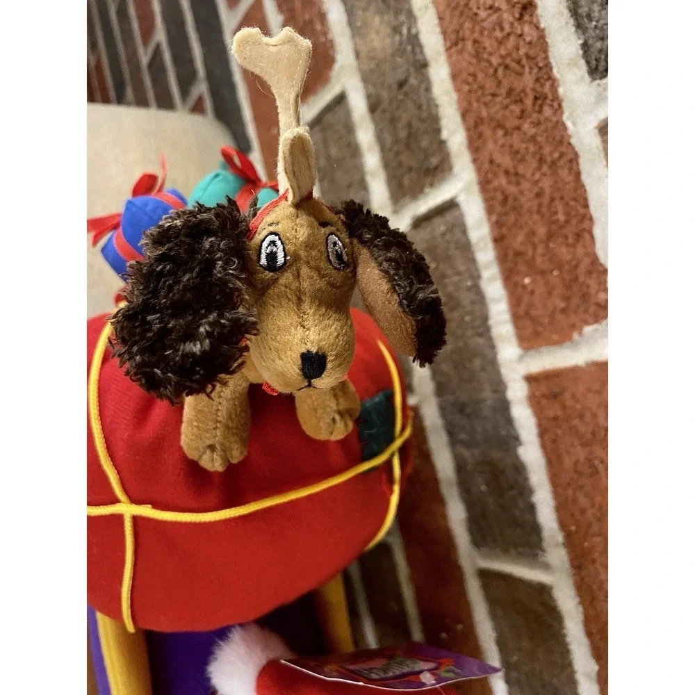 How The Grinch Stole Christmas Singing Sleigh Plush Beverly Hills W/ Tags